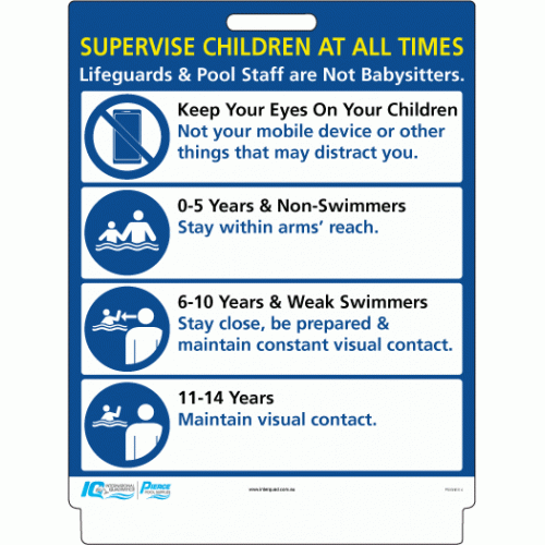 Pavement Sign - Supervise Children at All Times